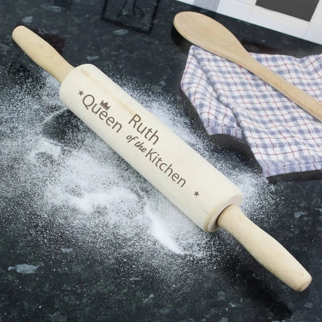 Personalised Queen of the Kitchen Rolling Pin: 2 - Keepsakes By Gift Moments