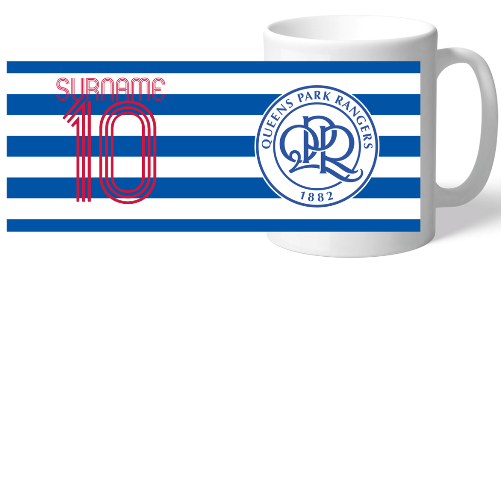 Personalised Queens Park Rangers Retro Shirt Mug: 2 - Mugs By Queens Park Rangers