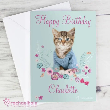 Personalised Rachael Hale Kitten Greeting Card: 1 - Greeting Cards By Rachael Hale