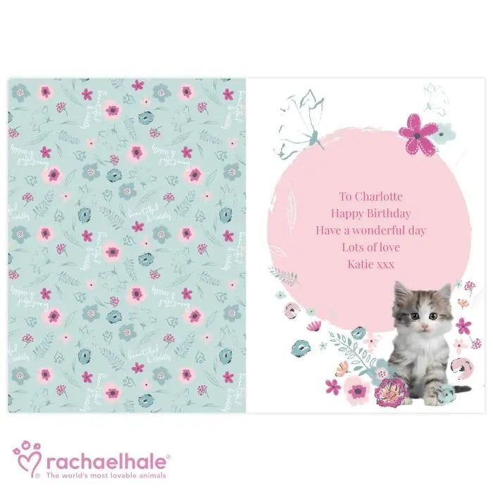 Personalised Rachael Hale Kitten Greeting Card: 4 - Greeting Cards By Rachael Hale