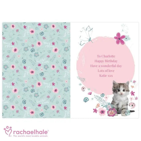 Personalised Rachael Hale Kitten Greeting Card: 4 - Greeting Cards By Rachael Hale