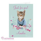 Personalised Rachael Hale Kitten Greeting Card: 3 - Greeting Cards By Rachael Hale