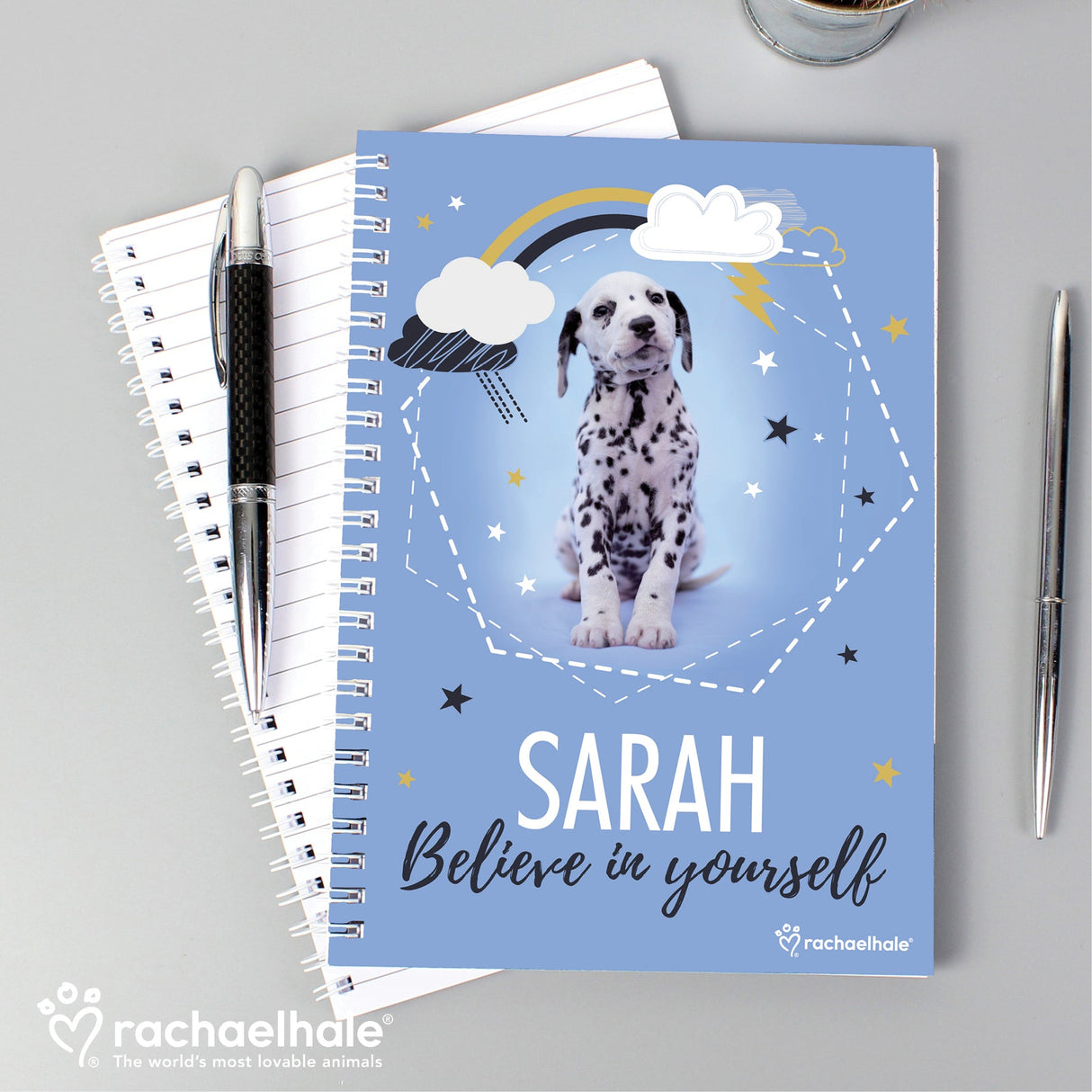 Personalised Rachael Hale Dalmatian Notebook: 6 - Notebooks By Rachael Hale