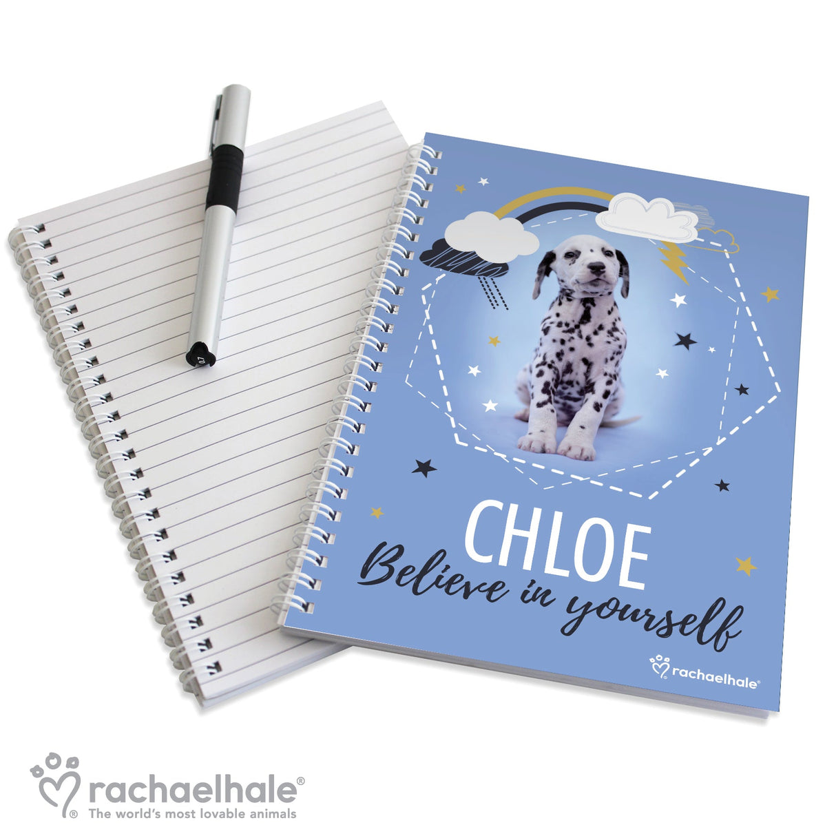 Personalised Rachael Hale Dalmatian Notebook: 3 - Notebooks By Rachael Hale