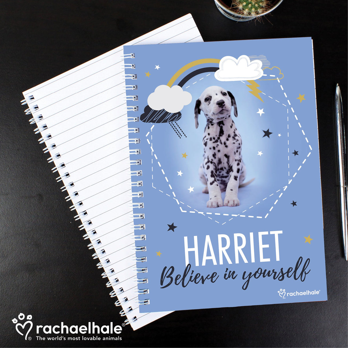 Personalised Rachael Hale Dalmatian Notebook: 4 - Notebooks By Rachael Hale