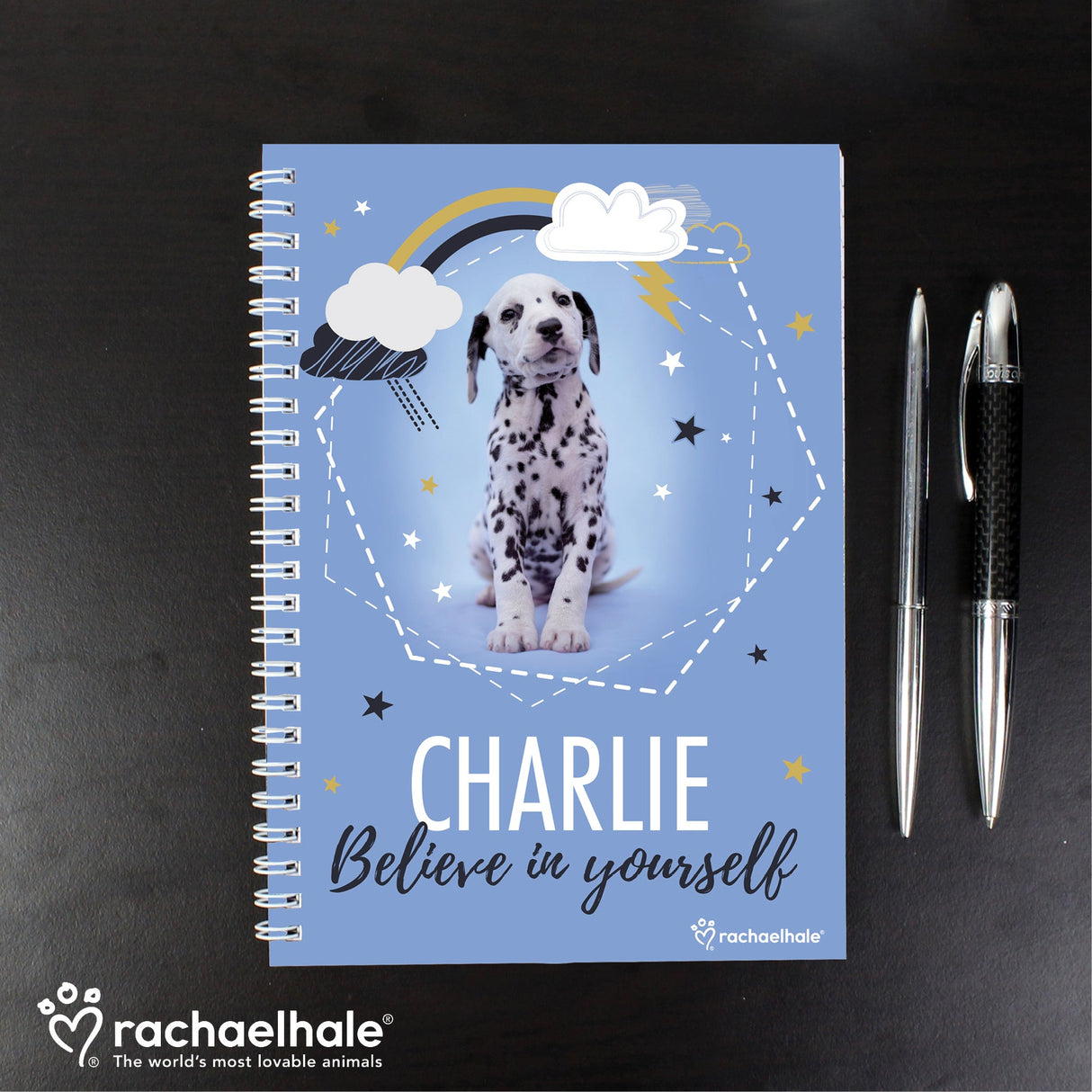 Personalised Rachael Hale Dalmatian Notebook: 5 - Notebooks By Rachael Hale