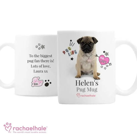 Personalised Rachael Hale Doodle Pug Mug: 4 - Mugs By Rachael Hale