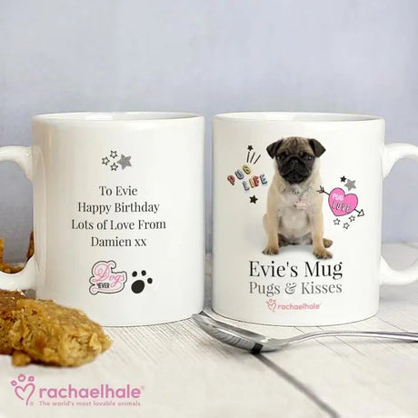 Personalised Rachael Hale Doodle Pug Mug: 1 - Mugs By Rachael Hale