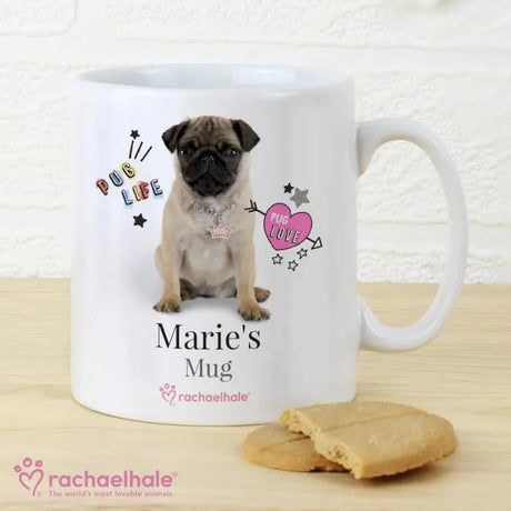 Personalised Rachael Hale Doodle Pug Mug: 2 - Mugs By Rachael Hale