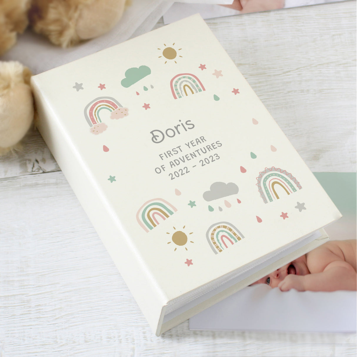 Personalised Rainbow 6x4 Photo Album: 2 - Photo Albums By Gift Moments