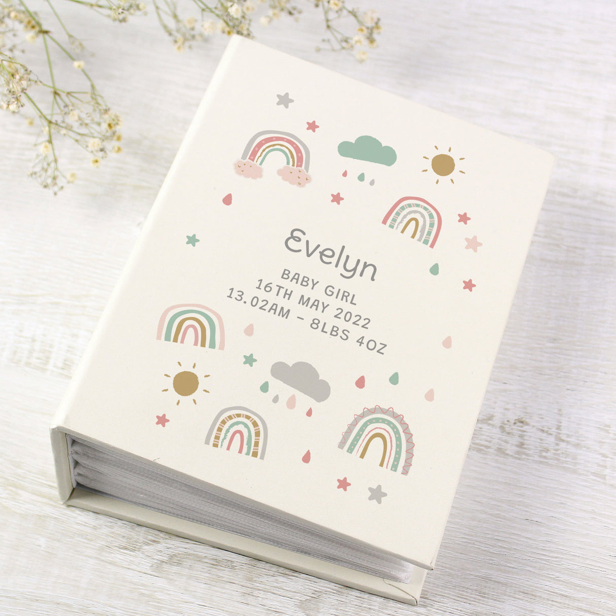 Personalised Rainbow 6x4 Photo Album: 4 - Photo Albums By Gift Moments