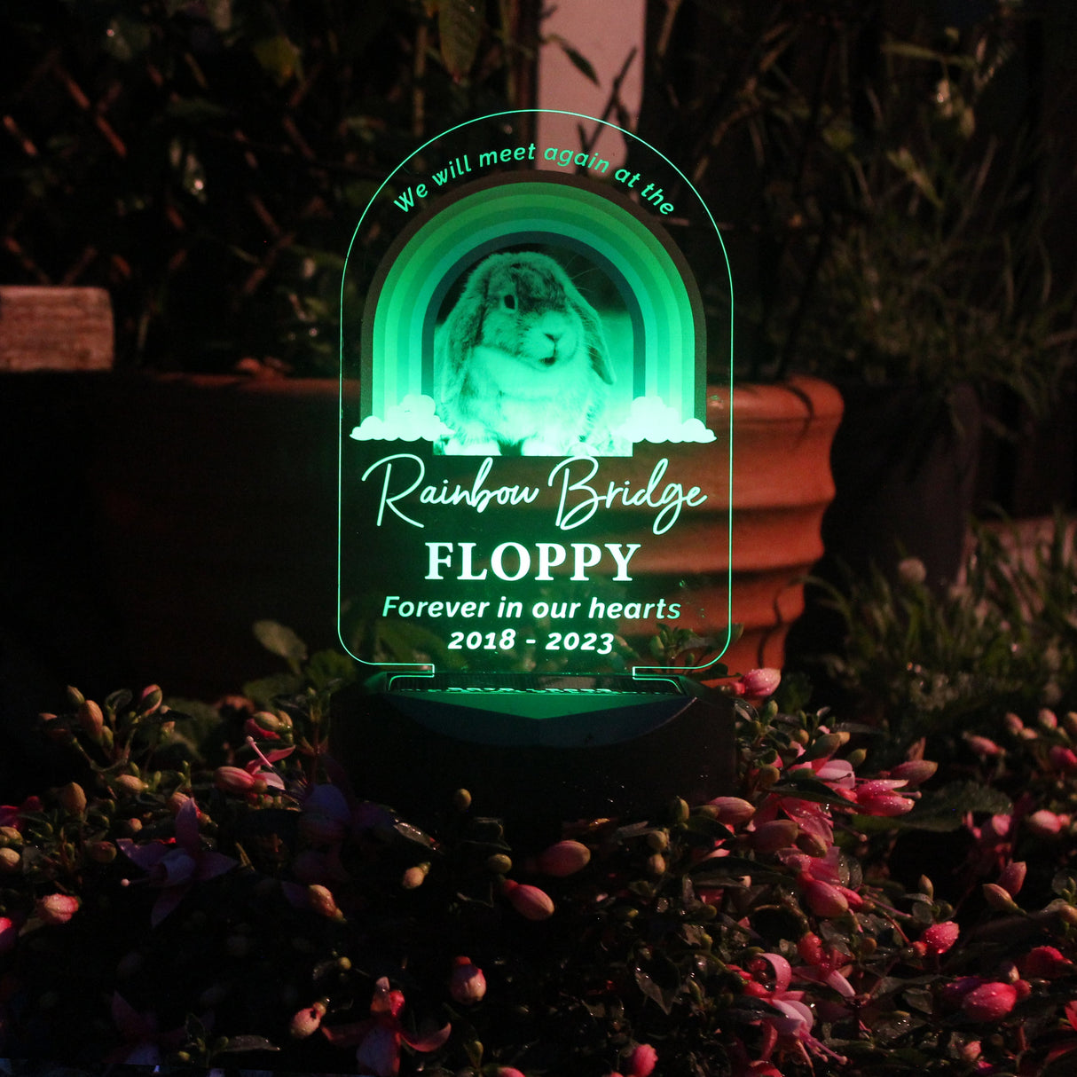 Personalised Solar Pet Memorial Light: 7 - Solar Lights By Gift Moments