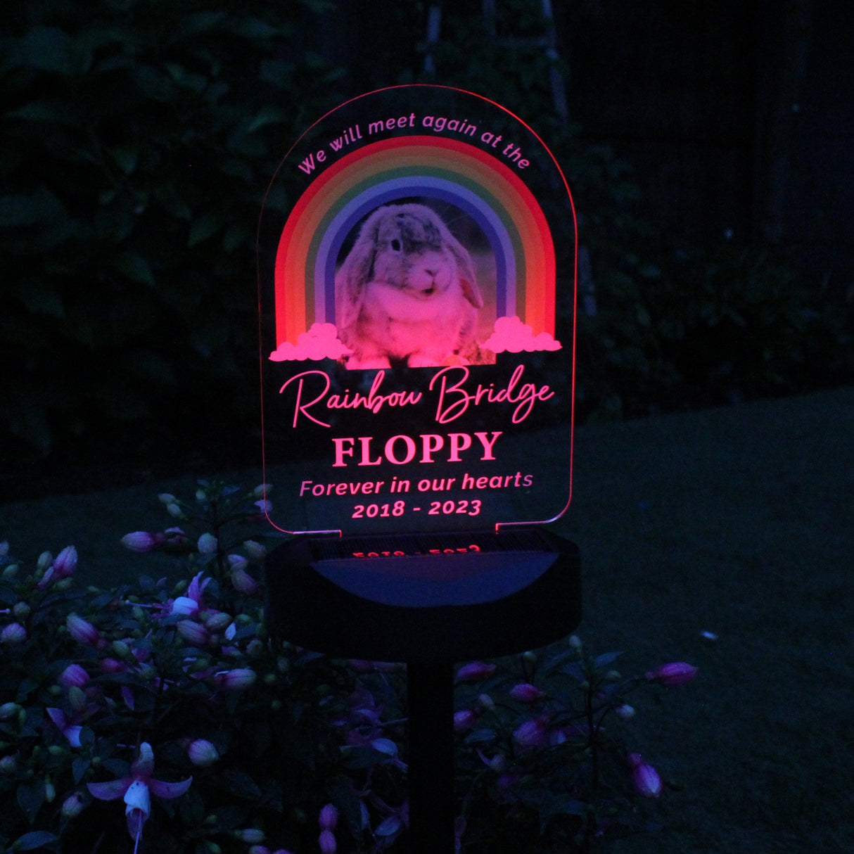 Personalised Solar Pet Memorial Light: 4 - Solar Lights By Gift Moments