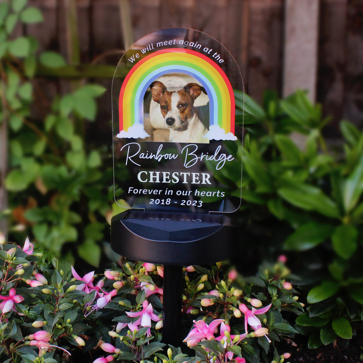 Personalised Solar Pet Memorial Light: 3 - Solar Lights By Gift Moments