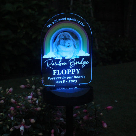 Personalised Solar Pet Memorial Light: 6 - Solar Lights By Gift Moments