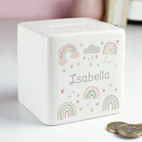 Personalised Rainbow Ceramic Money Box: 4 - Money Boxes By Gift Moments