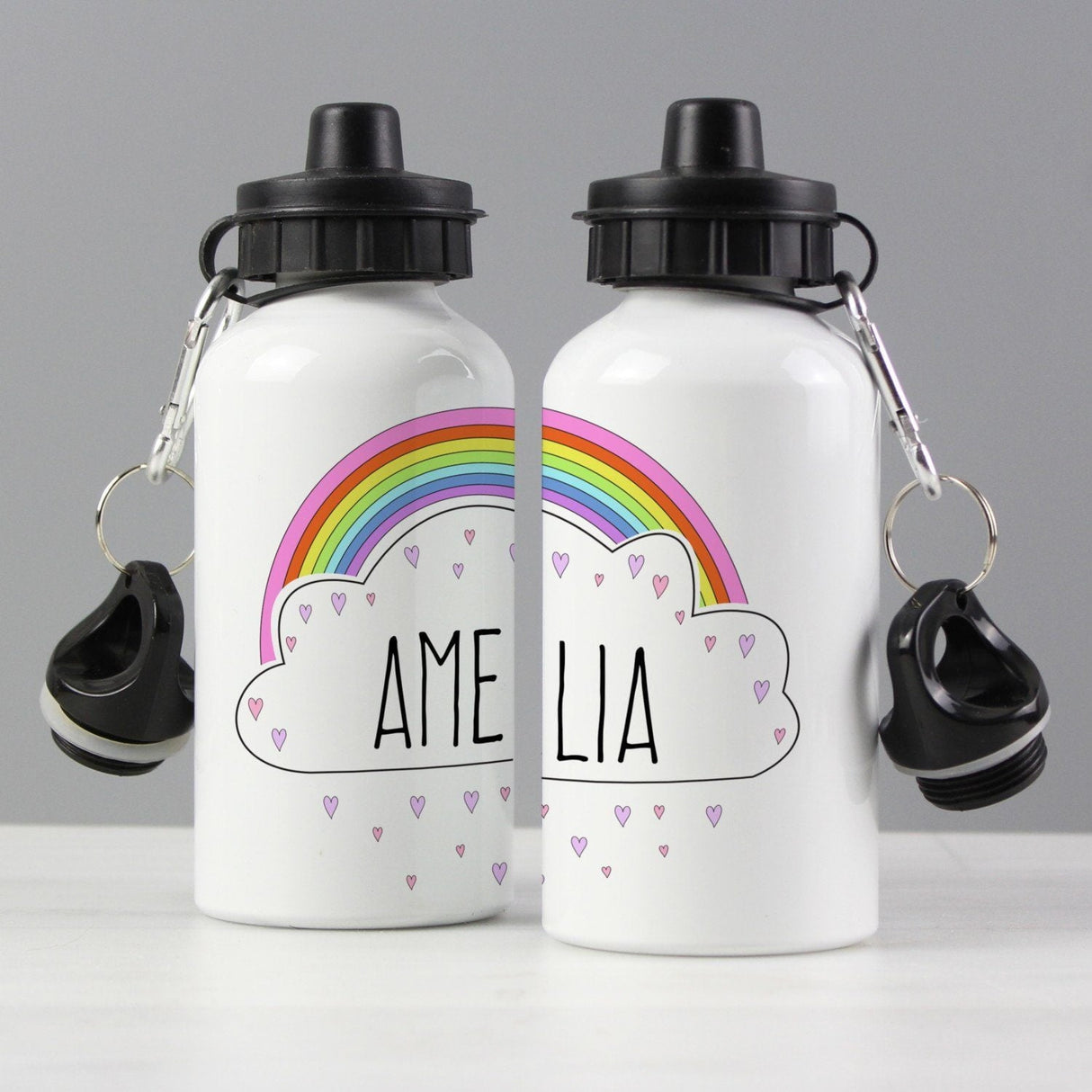 Personalised Rainbow Kids’ Drinks Bottle: 2 - Kids Bottles By Gift Moments