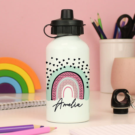 Personalised Rainbow Aluminium Drinks Bottle: 2 - Kids Bottles By Gift Moments