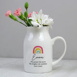 Personalised Rainbow Flower Jug Vase: 3 - Vases By Gift Moments