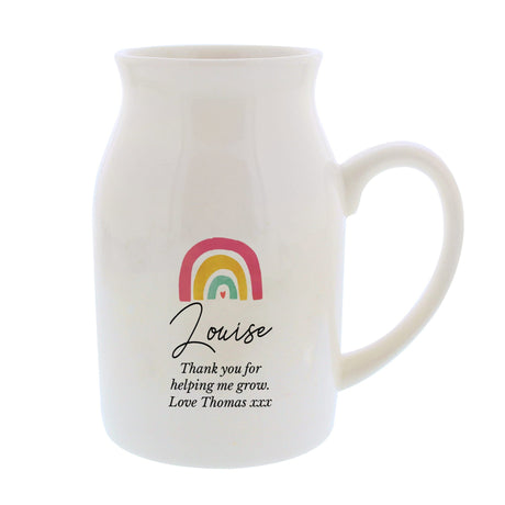 Personalised Rainbow Flower Jug Vase: 6 - Vases By Gift Moments