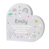 Personalised Rainbow Heart Wooden Ornament: 5 - Ornaments By Gift Moments