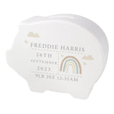 Personalised Rainbow Piggy Bank for Kids: 5 - Money Boxes By Gift Moments