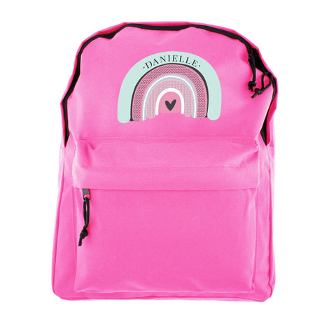 Personalised Rainbow Pink Kids Backpack: 5 - Kids Bags By Gift Moments