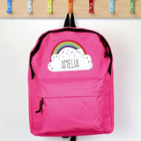 Personalised Rainbow Pink School Backpack: 1 - Kids Bags By Gift Moments