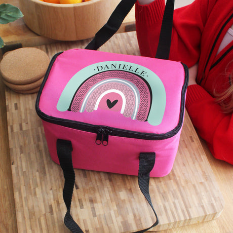 Personalised Rainbow Pink Kids Lunch Bag: 4 - Lunch Boxes & Bags By Gift Moments