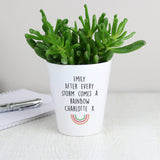 Personalised Rainbow Ceramic Plant Pot: 2 - Pots & Planters By Gift Moments