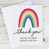 Personalised Rainbow Thank You Card: 1 - Greeting Cards By Gift Moments