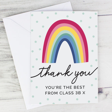 Personalised Rainbow Thank You Card: 1 - Greeting Cards By Gift Moments