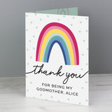 Personalised Rainbow Thank You Card: 2 - Greeting Cards By Gift Moments