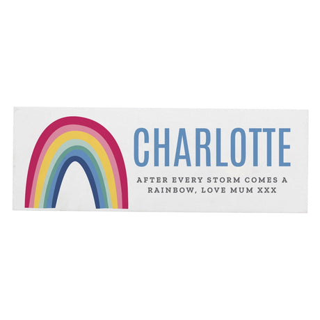 Personalised Rainbow Wooden Block Sign: 4 - Signs & Plaques By Gift Moments