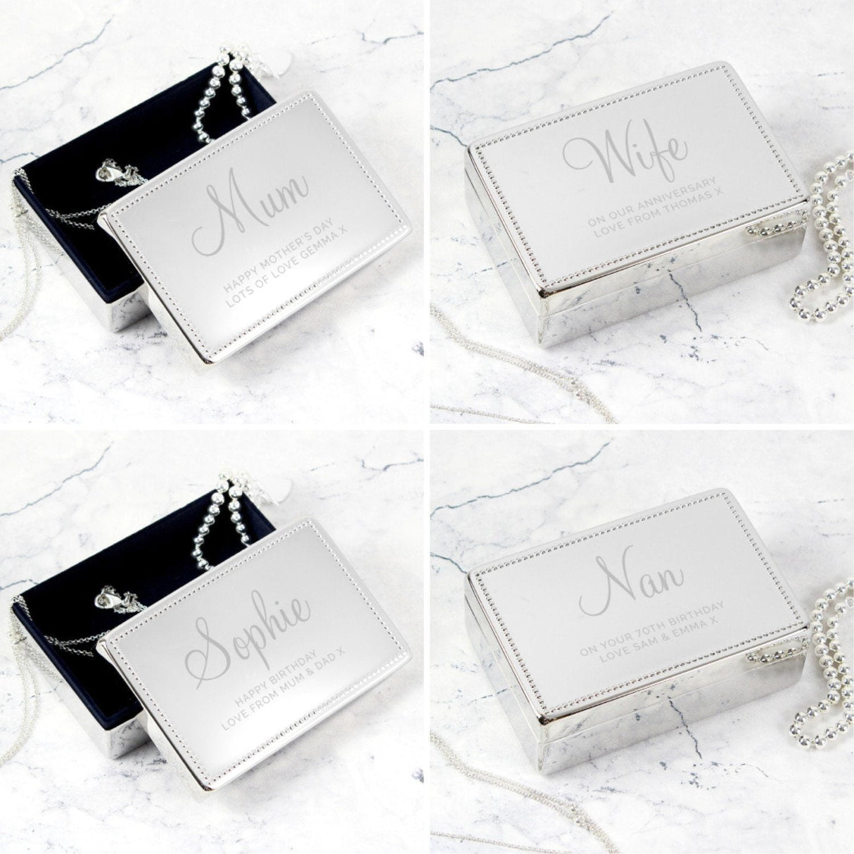 Personalised Rectangular Jewellery Box: 4 - Jewellery Boxes By Gift Moments