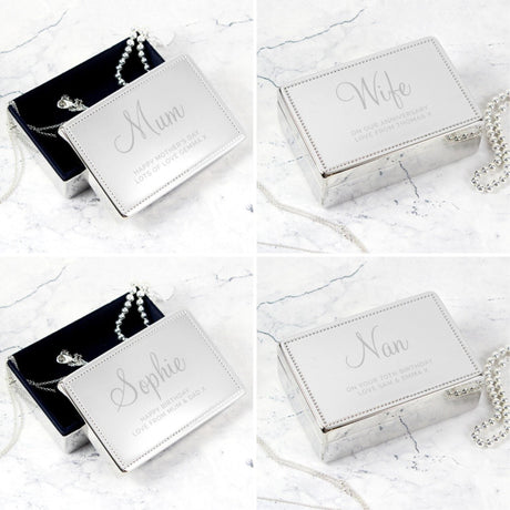 Personalised Rectangular Jewellery Box: 4 - Jewellery Boxes By Gift Moments