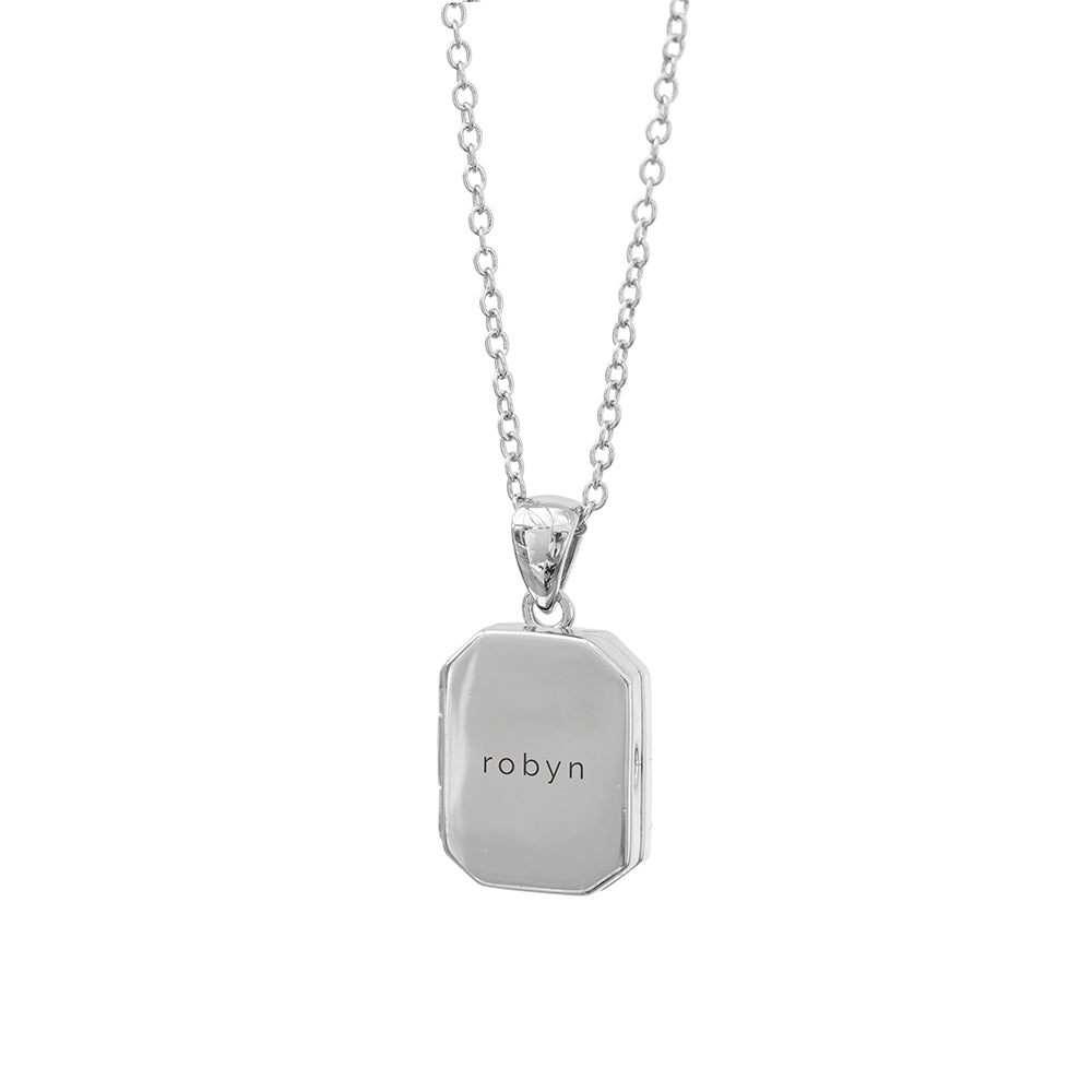 Personalised Rectangular Photo Locket Necklace: 13 - Necklaces By Gift Moments