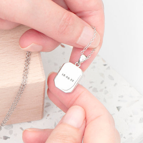 Personalised Rectangular Photo Locket Necklace: 7 - Necklaces By Gift Moments