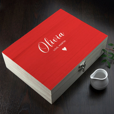 Personalised Heart Tea Box Selection: 4 - Tea Boxes By Gift Moments