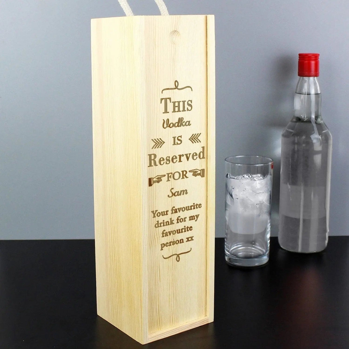 Personalised Wooden Wine Bottle Gift Box: 2 - Barware By Gift Moments