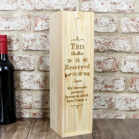 Personalised Wooden Wine Bottle Gift Box: 1 - Barware By Gift Moments