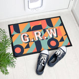 Personalised Retro Pattern Doormat Default Title - Doormats at Gift Moments