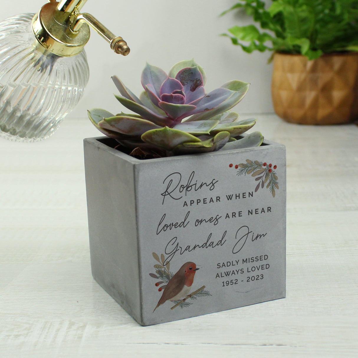 Personalised Robin Memorial Plant Pot: 4 - Pots & Planters By Gift Moments