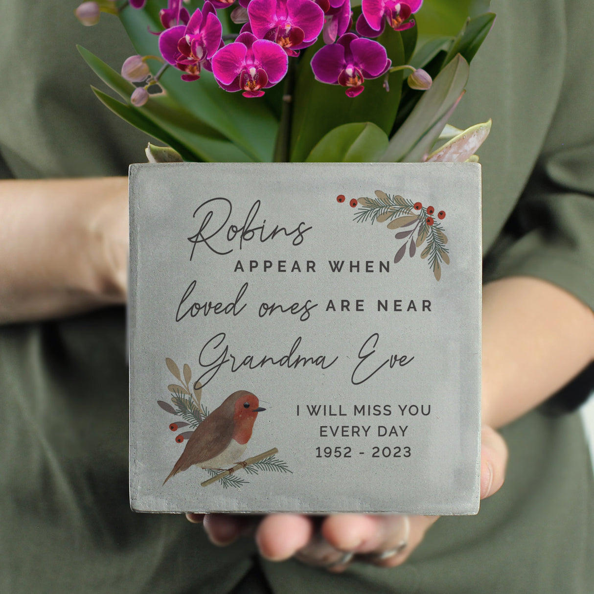 Personalised Robin Memorial Plant Pot: 1 - Pots & Planters By Gift Moments