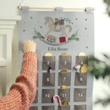 Personalised Silver Grey Rocking Horse Advent Calendar: 2 - Advent Calendars By Gift Moments