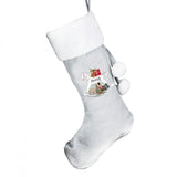 Personalised Silver Grey Velvet Stocking: 4 - Christmas Stockings By Gift Moments