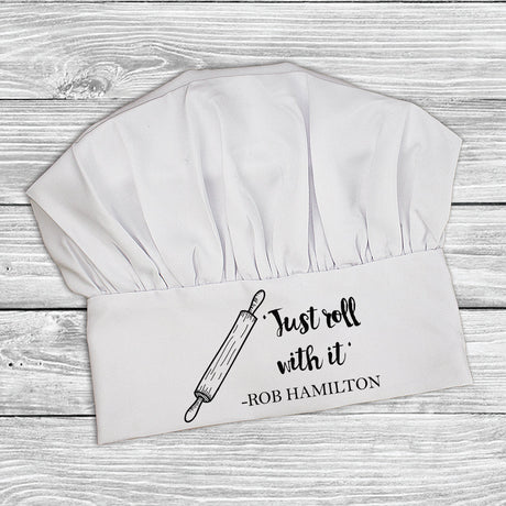 Personalised Chef Hat - Roll With It: 2 - Chef Hats By Gift Moments