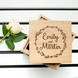 Personalised Romantic Oak Photo Cube: 1 - Photo Cubes By Gift Moments