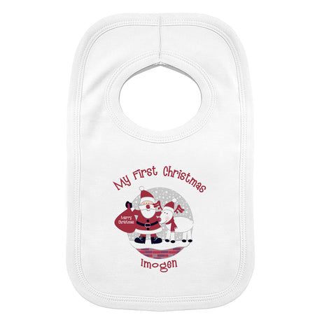 Personalised First Christmas Santa Bib: 2 - Baby Clothing By Gift Moments