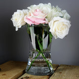 Personalised Ruby Anniversary Glass Vase: 3 - Vases By Gift Moments